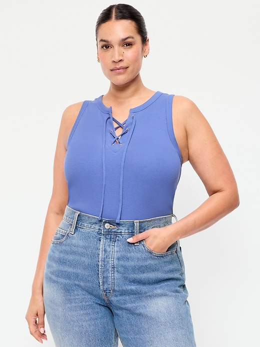 Image number 8 showing, Lace-Up Tank Top