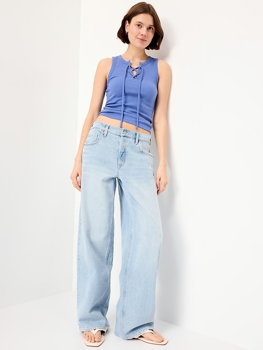 Image number 3 showing, Lace-Up Tank Top