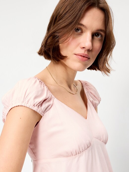 Image number 4 showing, Fitted Cap-Sleeve Top