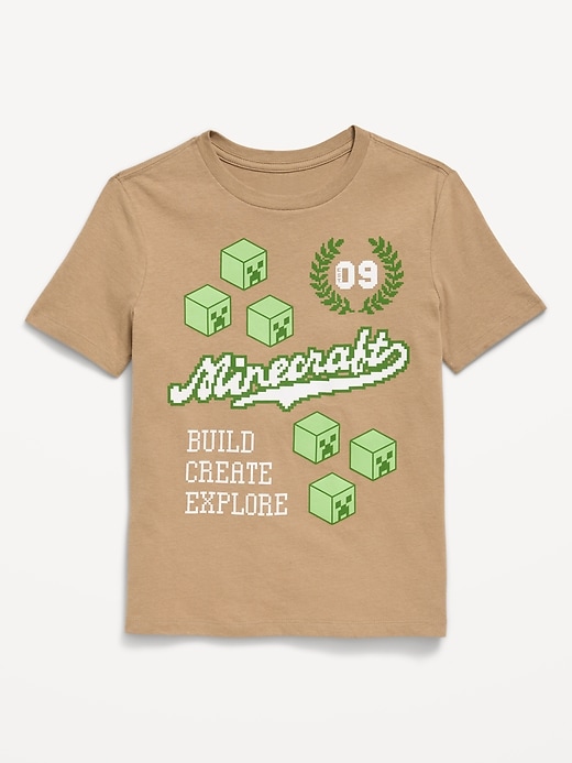 Image number 1 showing, Minecraft™ Gender-Neutral Graphic T-Shirt for Kids