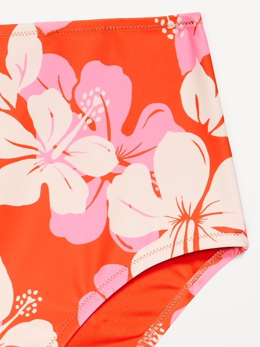 Image number 7 showing, High-Waisted Printed Bikini Swim Bottoms