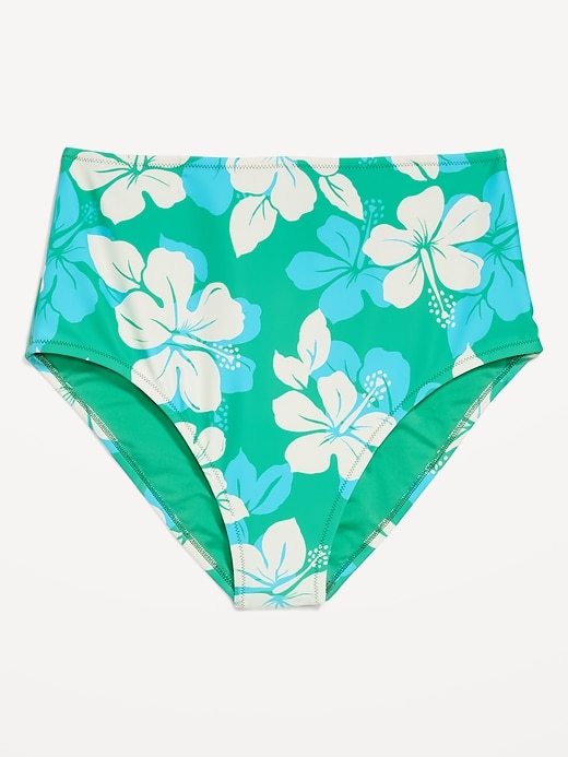 Image number 4 showing, High-Waisted Printed Bikini Swim Bottoms