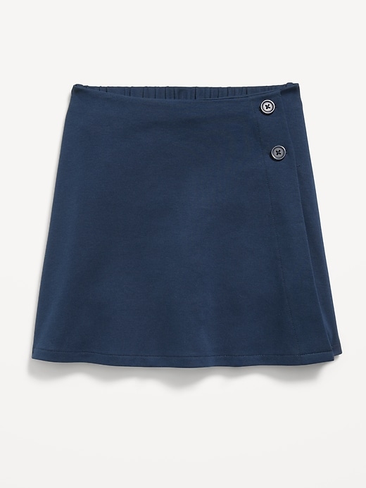 Image number 4 showing, School Uniform Ponte-Knit Wrap-Front Skort for Girls