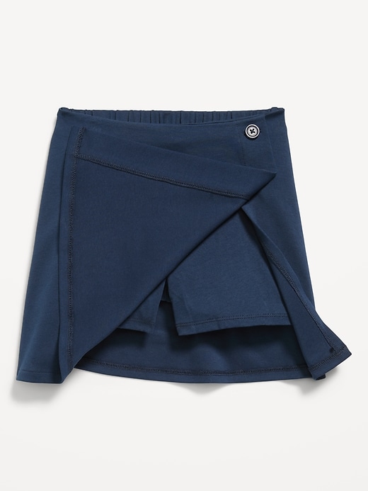 Image number 5 showing, School Uniform Ponte-Knit Wrap-Front Skort for Girls
