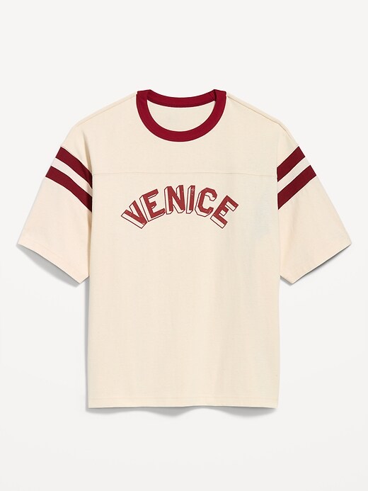 Image number 1 showing, Heavyweight Short-Sleeve Football-Style T-Shirt