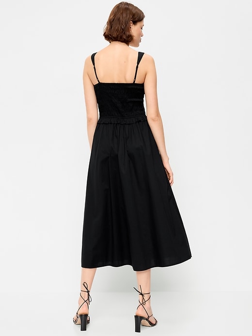 Image number 2 showing, Fit & Flare Smocked-Bodice Midi Dress