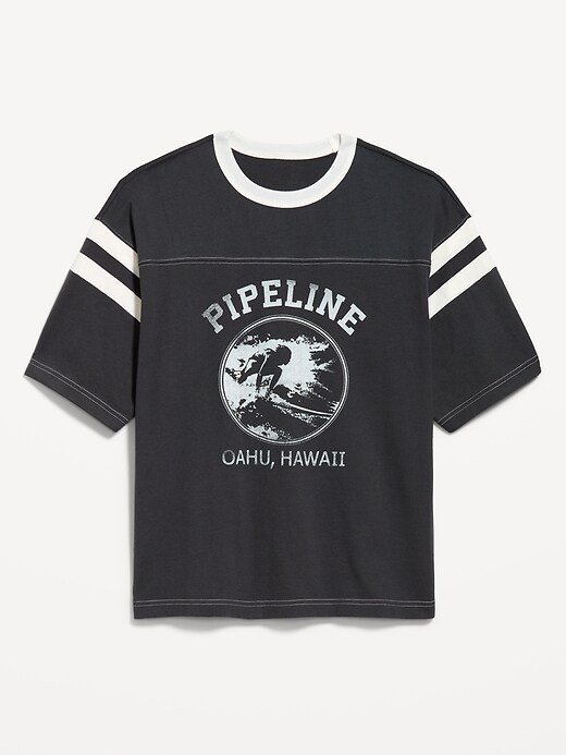 Image number 1 showing, Heavyweight Short-Sleeve Football-Style T-Shirt