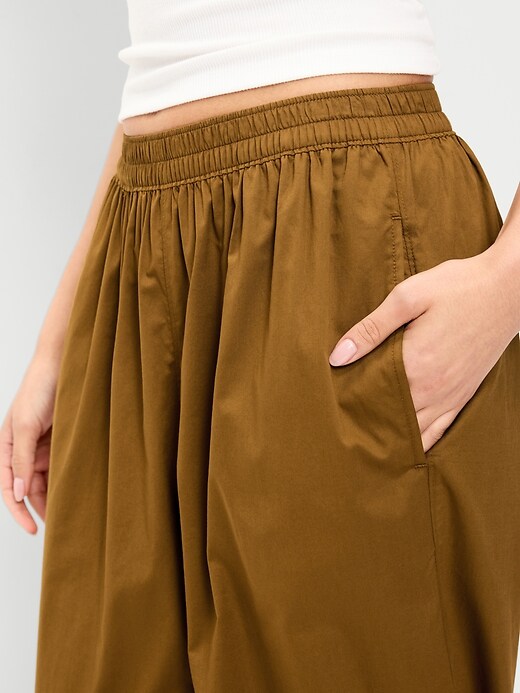 L'image numéro 4 présente Pantalon parachute léger à taille extensible de pyjama