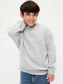 Image number 1 showing, Favorite Fleece Oversized Crew-Neck Sweatshirt for Boys