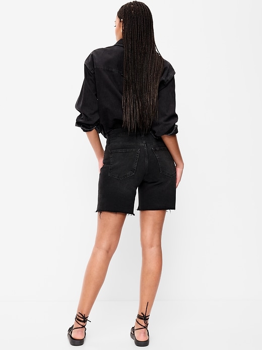 Image number 3 showing, High-Waisted OG Jean Cut-Off Shorts -- 7-inch inseam