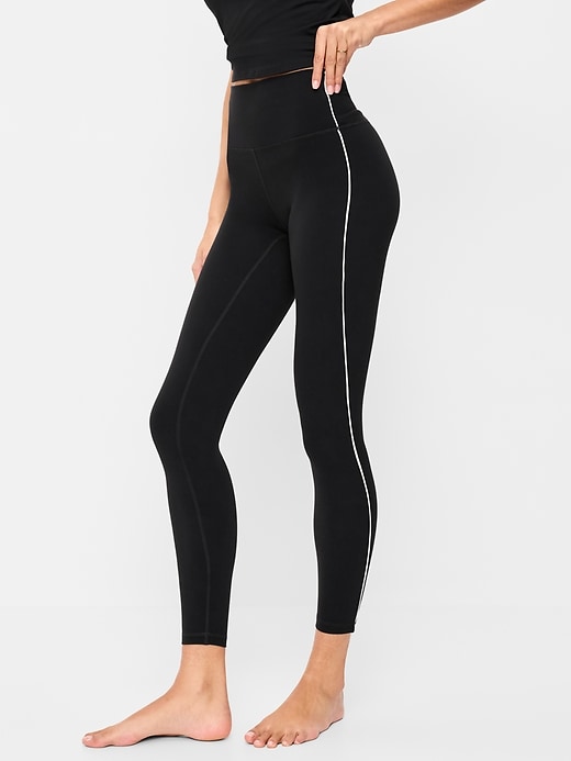 Image number 1 showing, High-Waisted StudioSmooth 7/8 Side-Striped Leggings