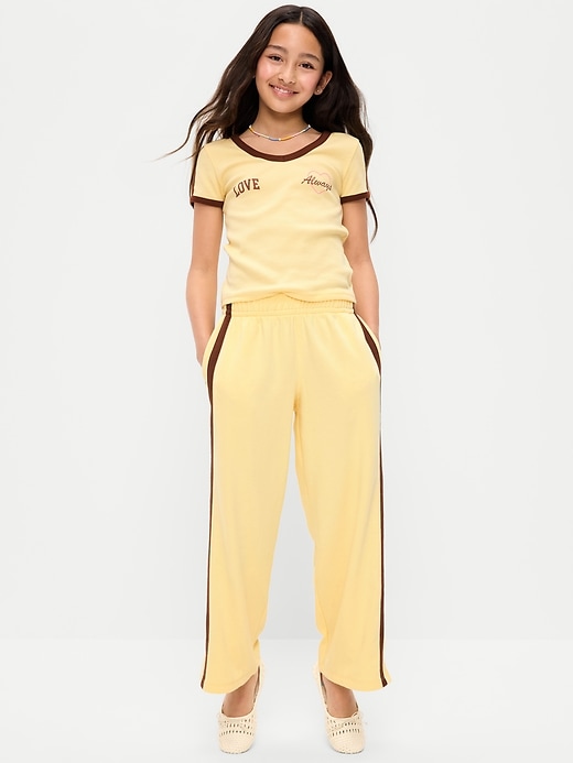 Image number 5 showing, Baggy French-Terry Straight-Leg Retro Sweatpants for Girls