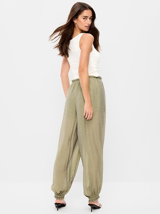 Image number 3 showing, High-Waisted Chiffon Harem Pants