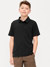 Image number 3 showing, Short-Sleeve Textured Mesh Polo Shirt for Boys