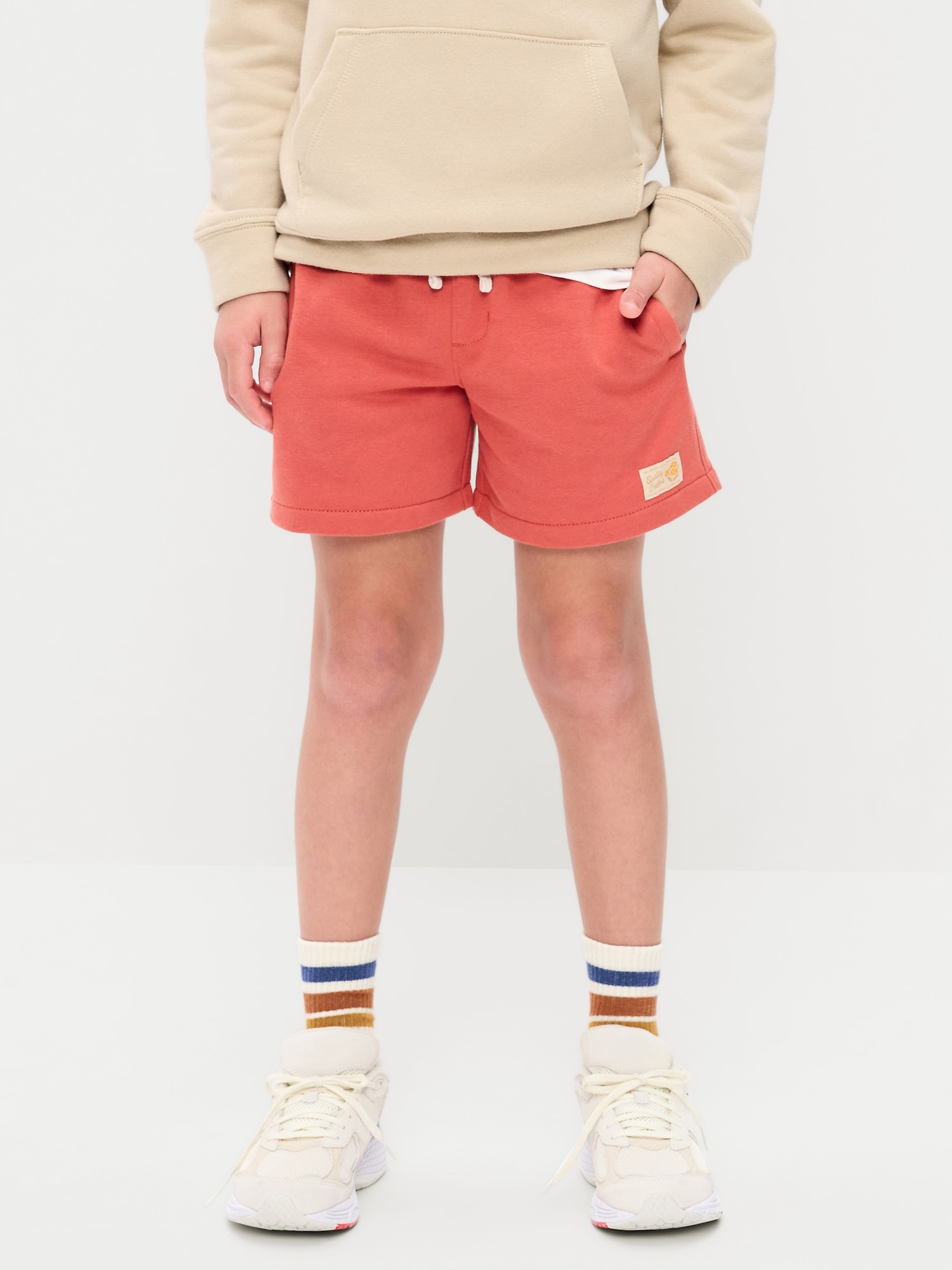 Above Knee Fleece Jogger Shorts for Boys