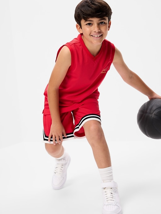 Image number 3 showing, Mesh Graphic Basketball Tank Top for Boys