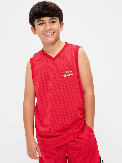 CAMISOLE DE BASKETBALL EN MAILLE À IMPRIMÉ POUR GARÇON