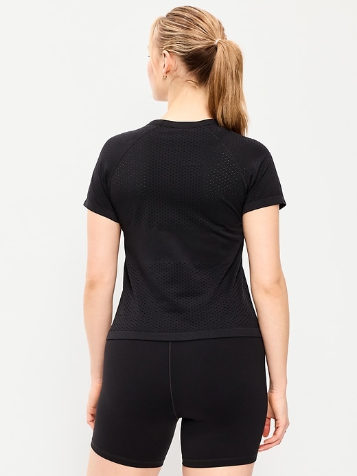 Image number 6 showing, Seamless Textured Cropped T-Shirt