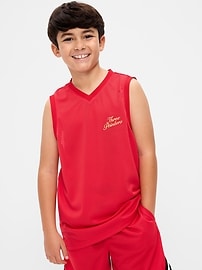 Image number 1 showing, Mesh Graphic Basketball Tank Top for Boys
