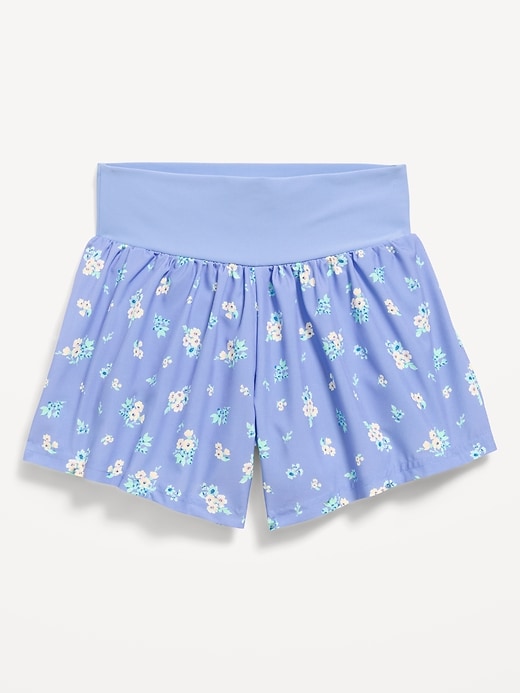 L'image numéro 4 présente Short StretchTech Performance à taille haute pour fille