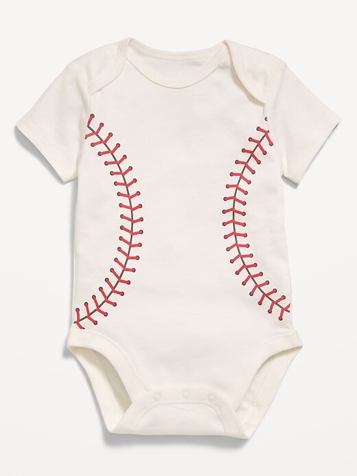Image number 1 showing, Short-Sleeve Unisex Graphic Bodysuit for Baby