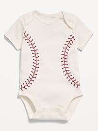 Image number 1 showing, Short-Sleeve Unisex Graphic Bodysuit for Baby