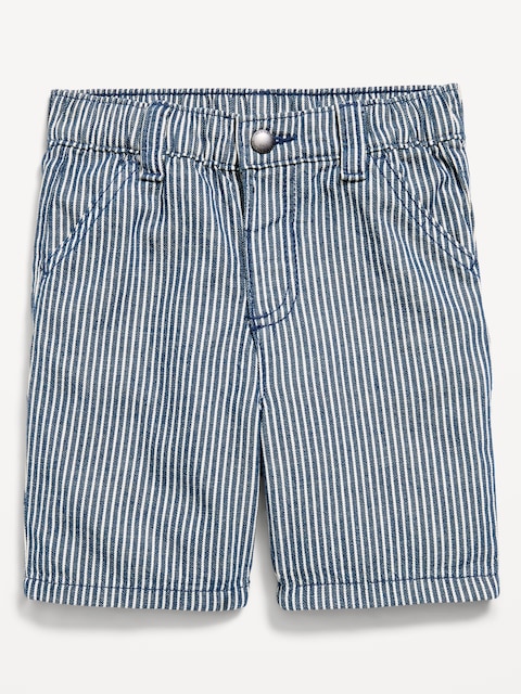Baggy Striped Carpenter Jean Shorts for Toddler Boys