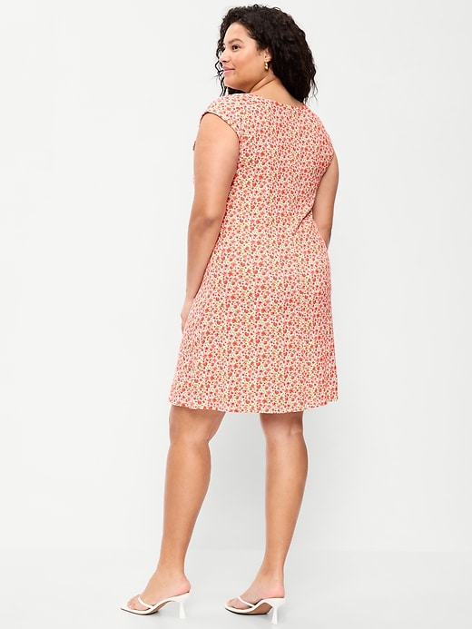 Image number 8 showing, Short-Sleeve Scoop-Neck Mini Dress