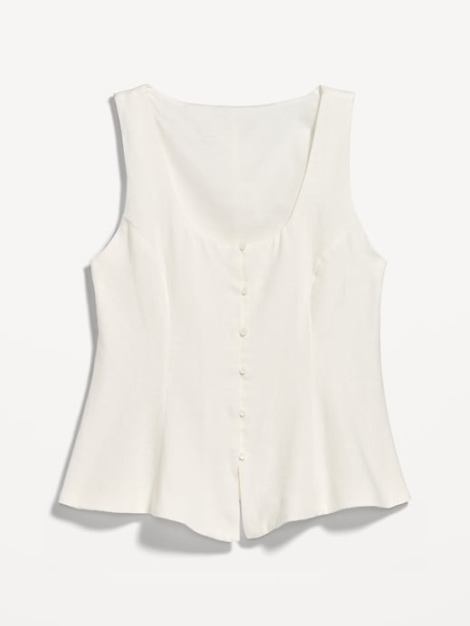 Image number 1 showing, Sleeveless Button-Down Top