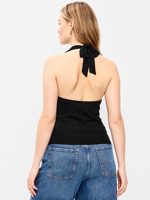 Image number 5 showing, Cowl-Neck Halter Top