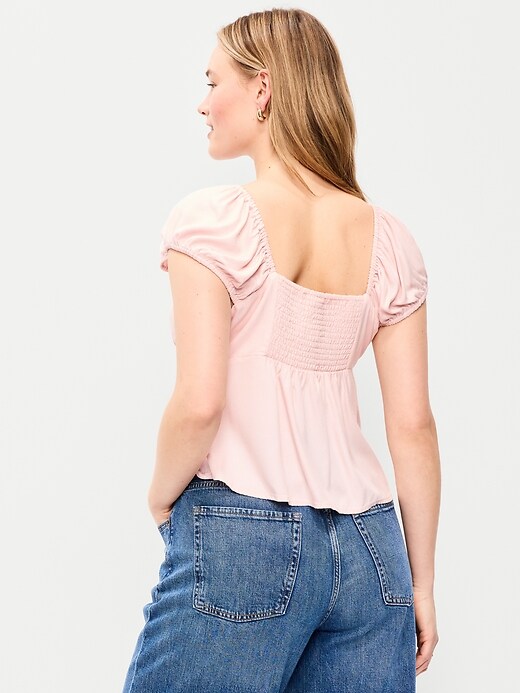 Image number 6 showing, Fitted Cap-Sleeve Top