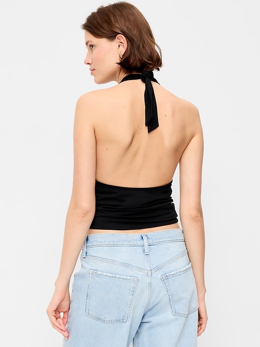 Image number 2 showing, Cowl-Neck Halter Top