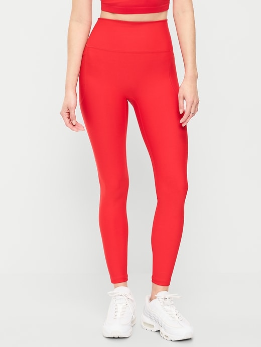 L'image numéro 1 présente Legging PowerSoft sans limites à poche à taille très haute, longueur 7/8 – Sans couture avant