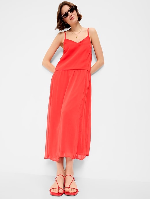 Image number 3 showing, Chiffon Drop-Waist Maxi Dress