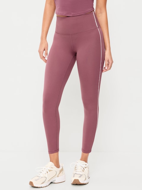 LEGGING STUDIOSMOOTH À RAYURES LATÉRALES ET À TAILLE HAUTE LONGUEUR 7/8
