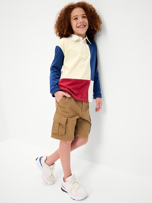 Image number 3 showing, Knee Length Baggy Ripstop Cargo Shorts for Boys