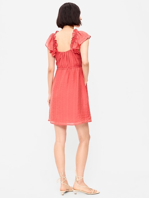 Image number 2 showing, Flutter-Sleeve Fit & Flare Mini Dress