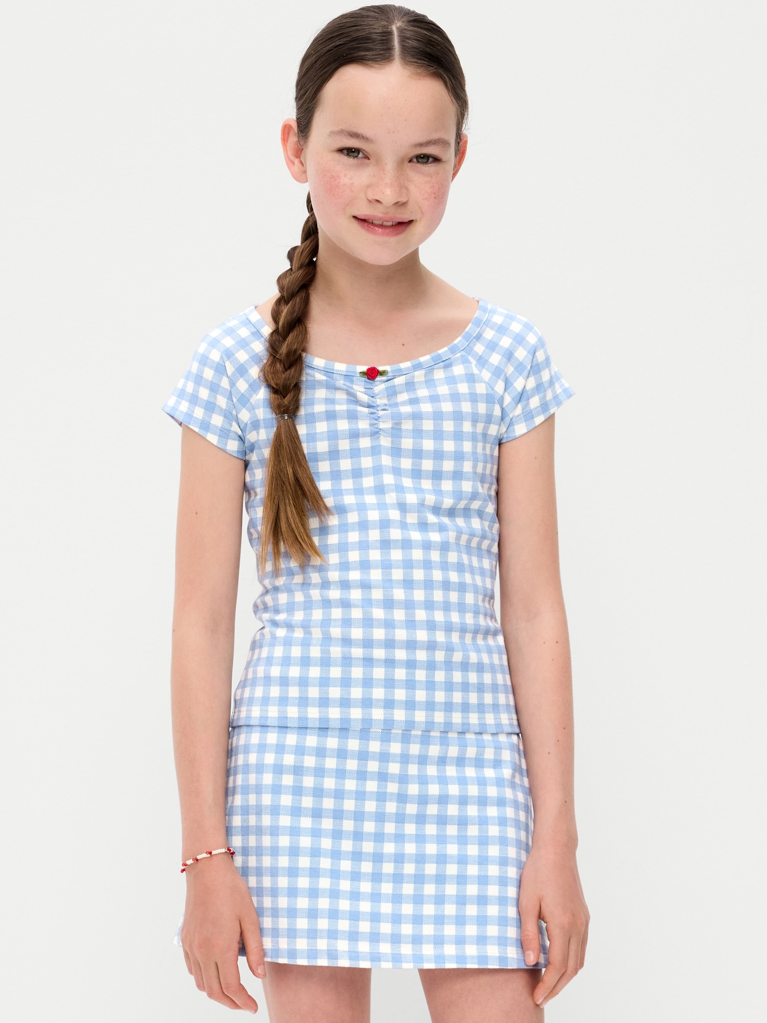 Fitted Off-Shoulder Top for Girls