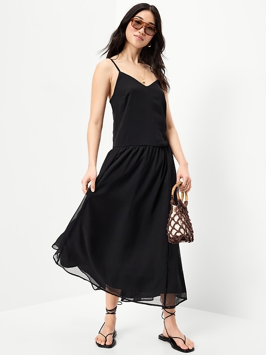 Image number 3 showing, Chiffon Drop-Waist Maxi Dress