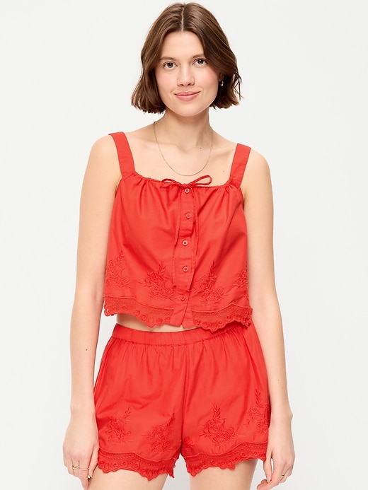 Image number 3 showing, Tie-Front Cami Tank Top