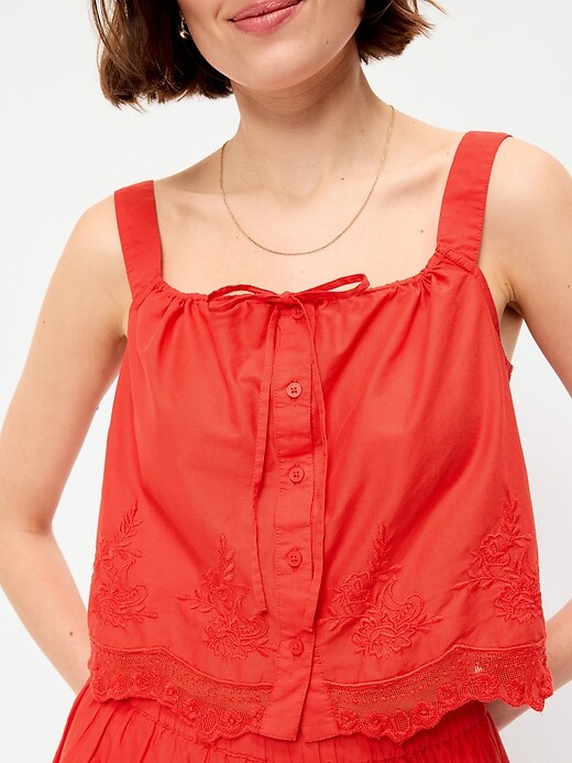 Image number 4 showing, Tie-Front Cami Tank Top