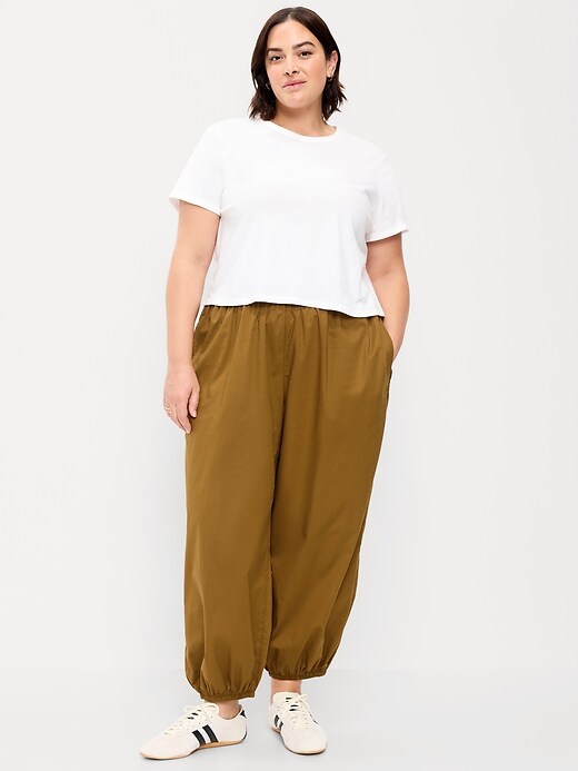 L'image numéro 7 présente Pantalon parachute léger à taille extensible de pyjama