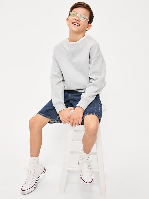 Image number 3 showing, Knee Length Baggy Jean Shorts for Boys