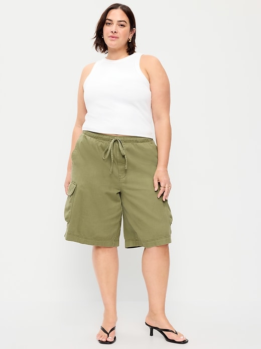 Image number 7 showing, Mid-Rise Bermuda Cargo Shorts