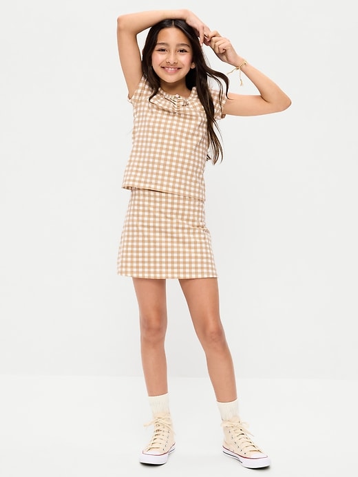 L'image numéro 5 présente Jupe-short à taille haute pour fille