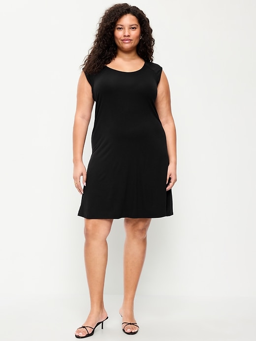 Image number 9 showing, Short-Sleeve Scoop-Neck Mini Dress