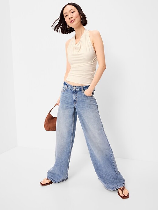 Image number 3 showing, Cowl-Neck Halter Top