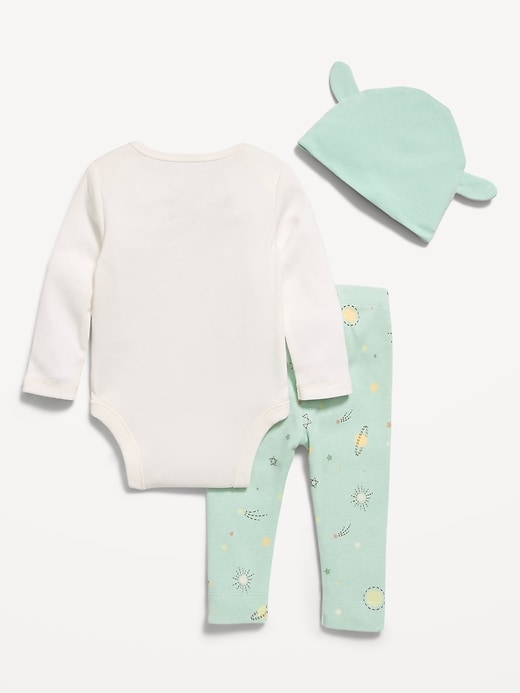 L'image numéro 3 présente Cache-couche, legging et bonnet Grogu de Star Wars™, 3 pièces pour bébé