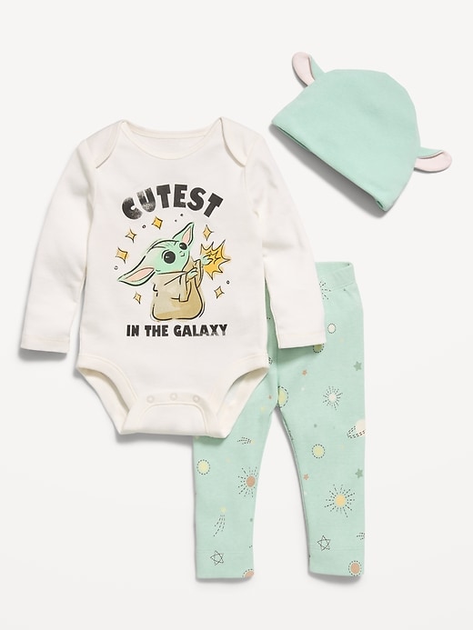L'image numéro 2 présente Cache-couche, legging et bonnet Grogu de Star Wars™, 3 pièces pour bébé