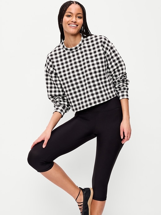 Image number 3 showing, Dynamic Fleece Oversized Crop Sweatshirt